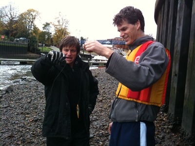 Collecting Angling Waste from Beach